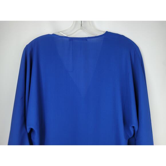 Three Eighty Two Revolve Women's Audrey V Neck Caftan 3/4 Sleeve Blue Size M - Picture 8 of 10